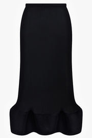 MELITTA BAUMEISTER RTW Wavy Ripple Midi Skirt | Black