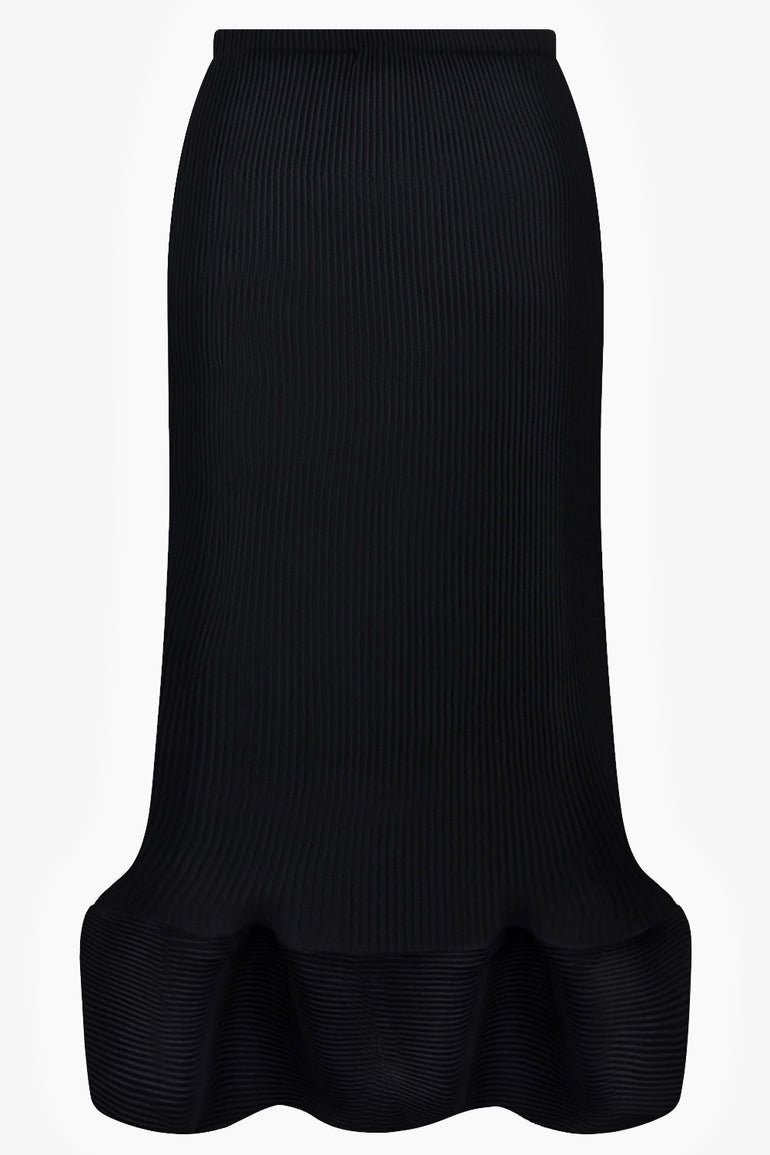 MELITTA BAUMEISTER RTW Wavy Ripple Midi Skirt | Black