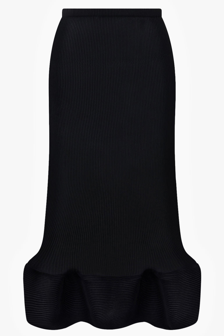 MELITTA BAUMEISTER RTW Wavy Ripple Midi Skirt | Black
