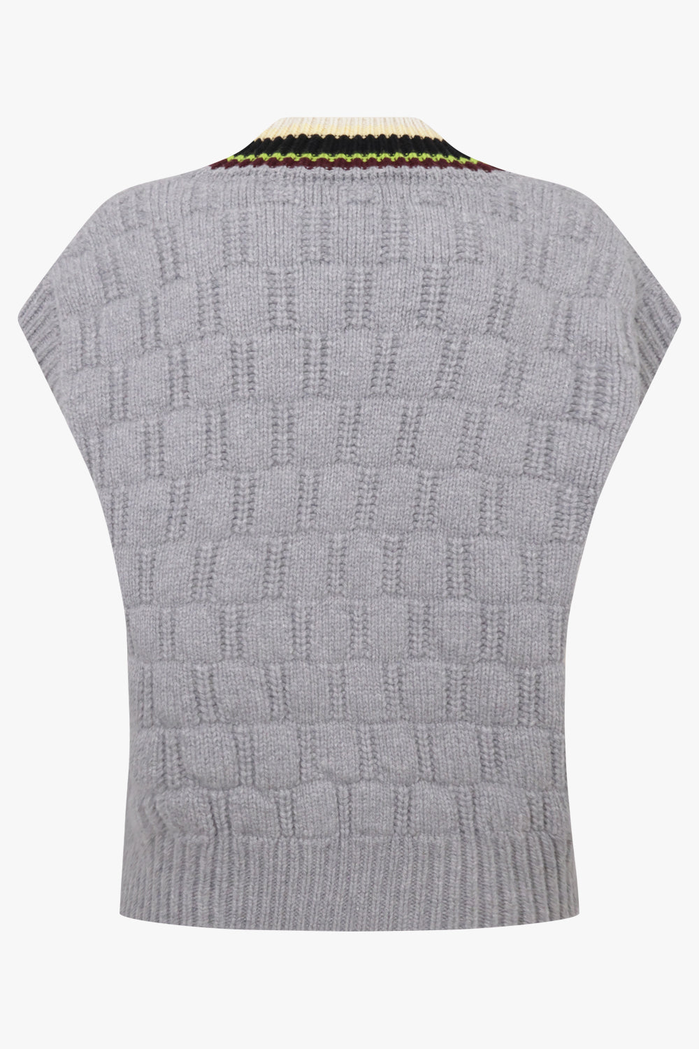 Dries Van Noten Telia Sleeveless Cardigan in Grey