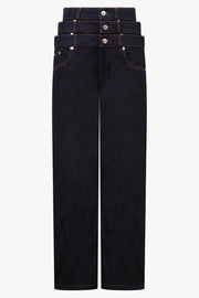 Viktor & Rolf Low Triple Layer Denim Pant in Indigo