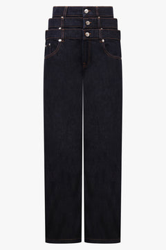Viktor & Rolf Low Triple Layer Denim Pant in Indigo