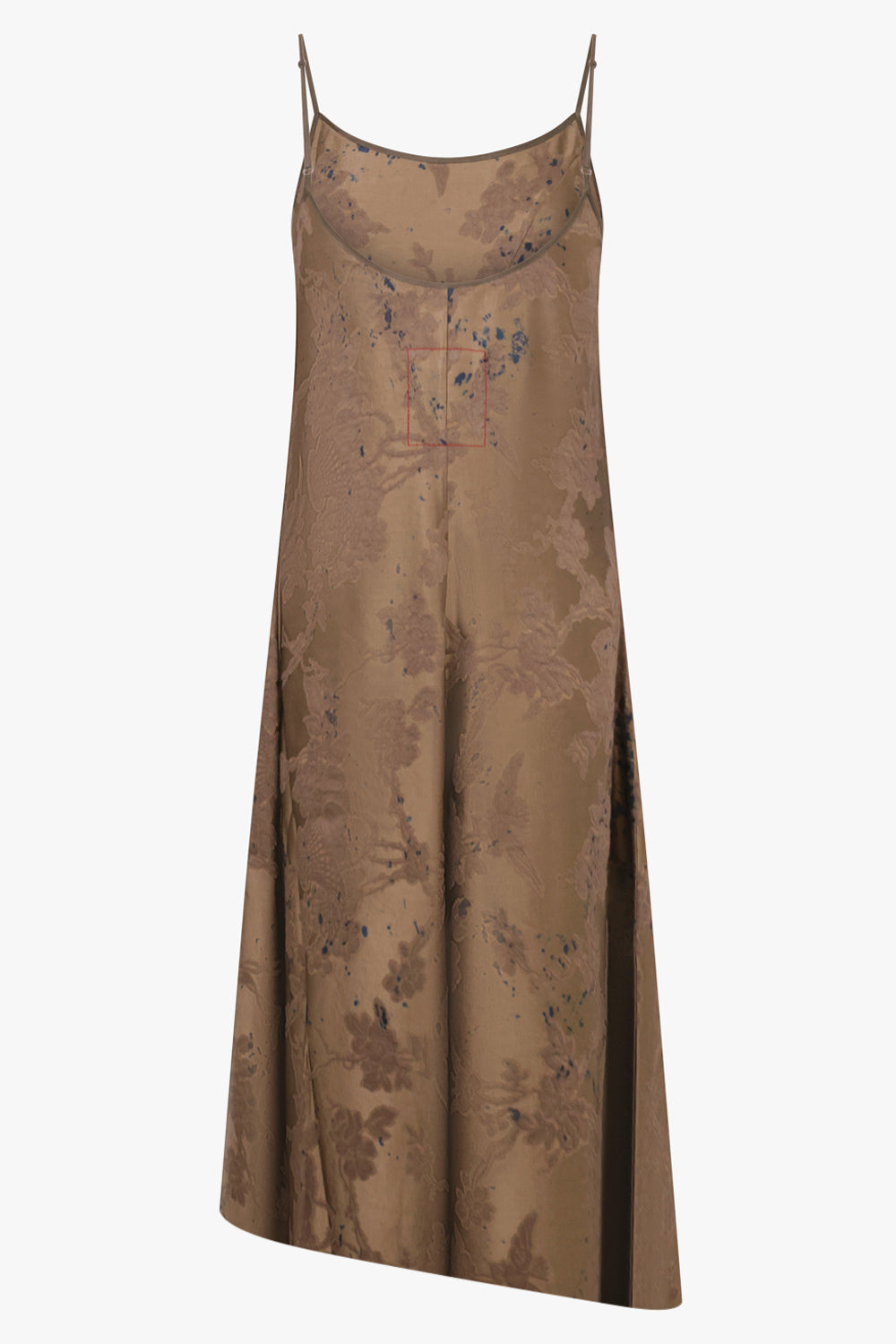 UMA WANG RTW Acrry Asymmetric Slip Dress | Brown/Blue