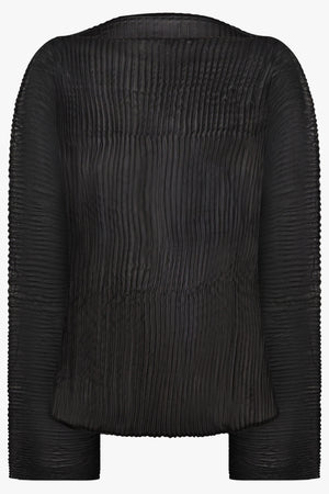 Rana Handpleated Top | Black