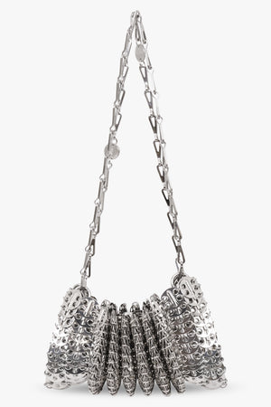 1969 Metallic Disc Chain Handbag | Silver
