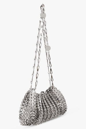 1969 Metallic Disc Chain Handbag | Silver