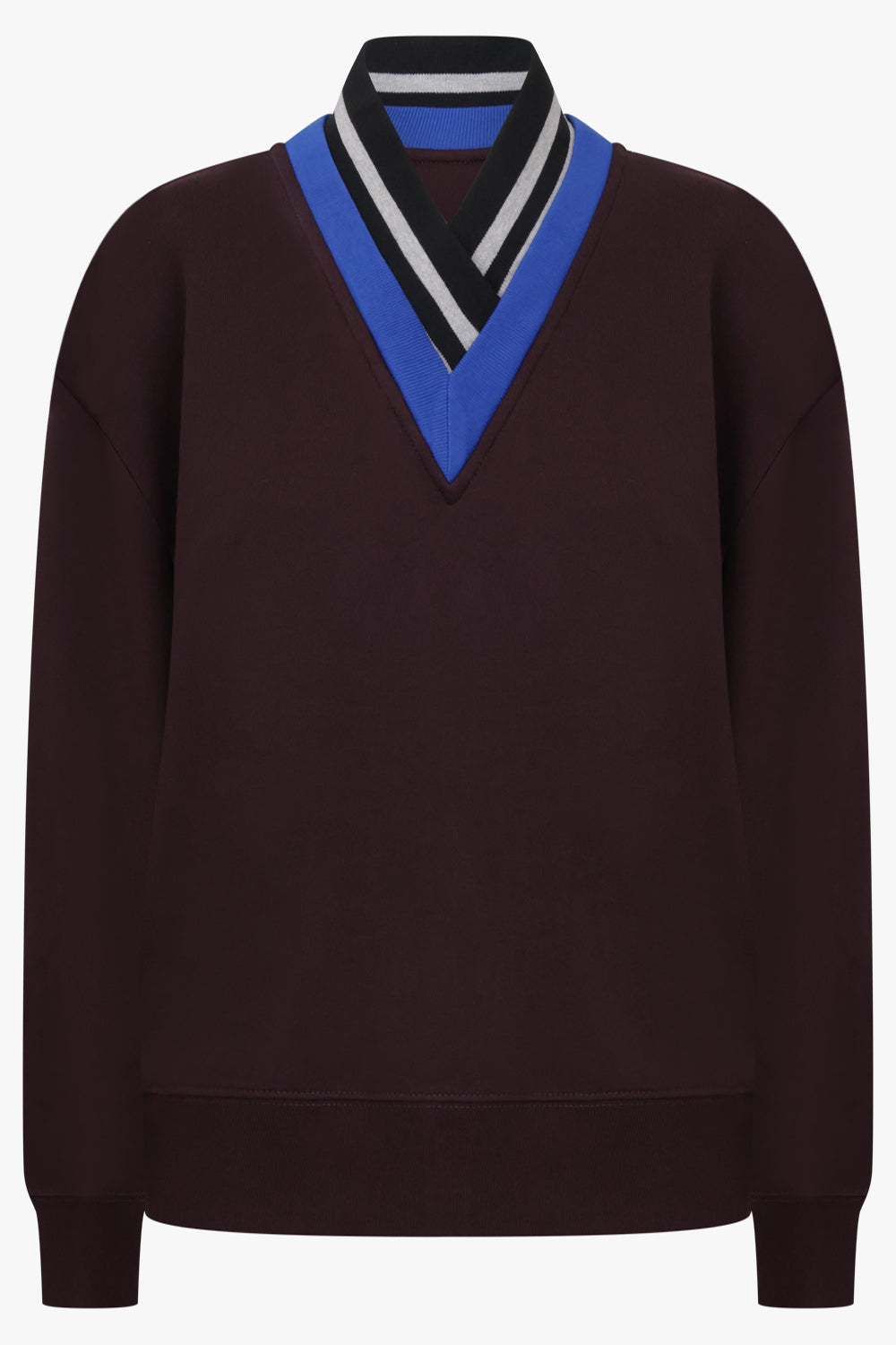 Dries Van Noten Halvy V-Neck Knit Vest in Burgundy