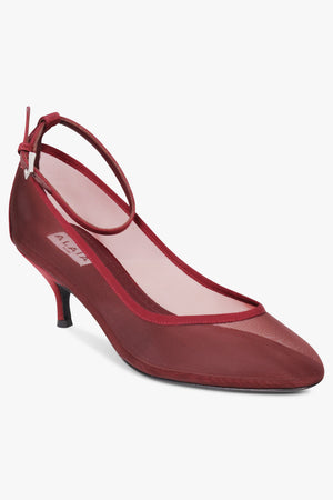 Tulle 60mm Pump Heel | Bordeaux