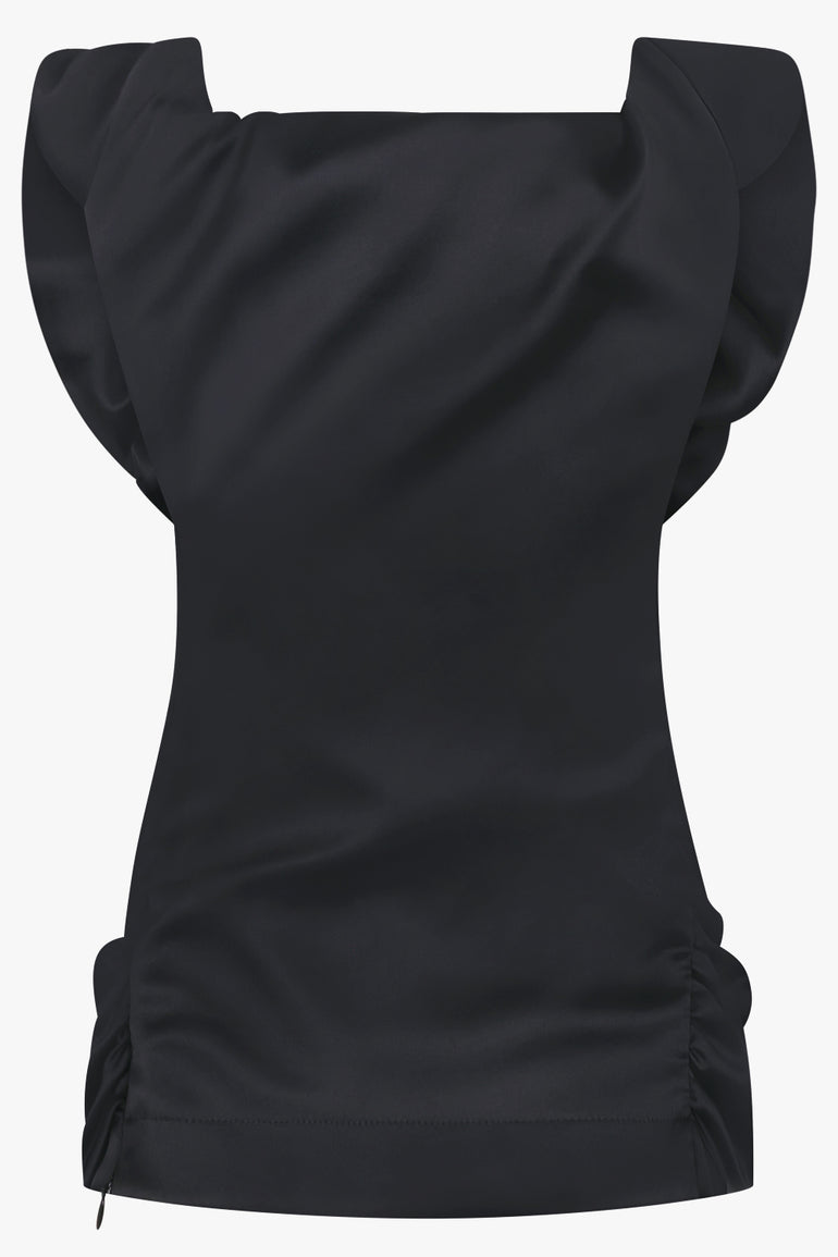 VIVIENNE WESTWOOD RTW Ginnie Adjustable Silky Top | Black