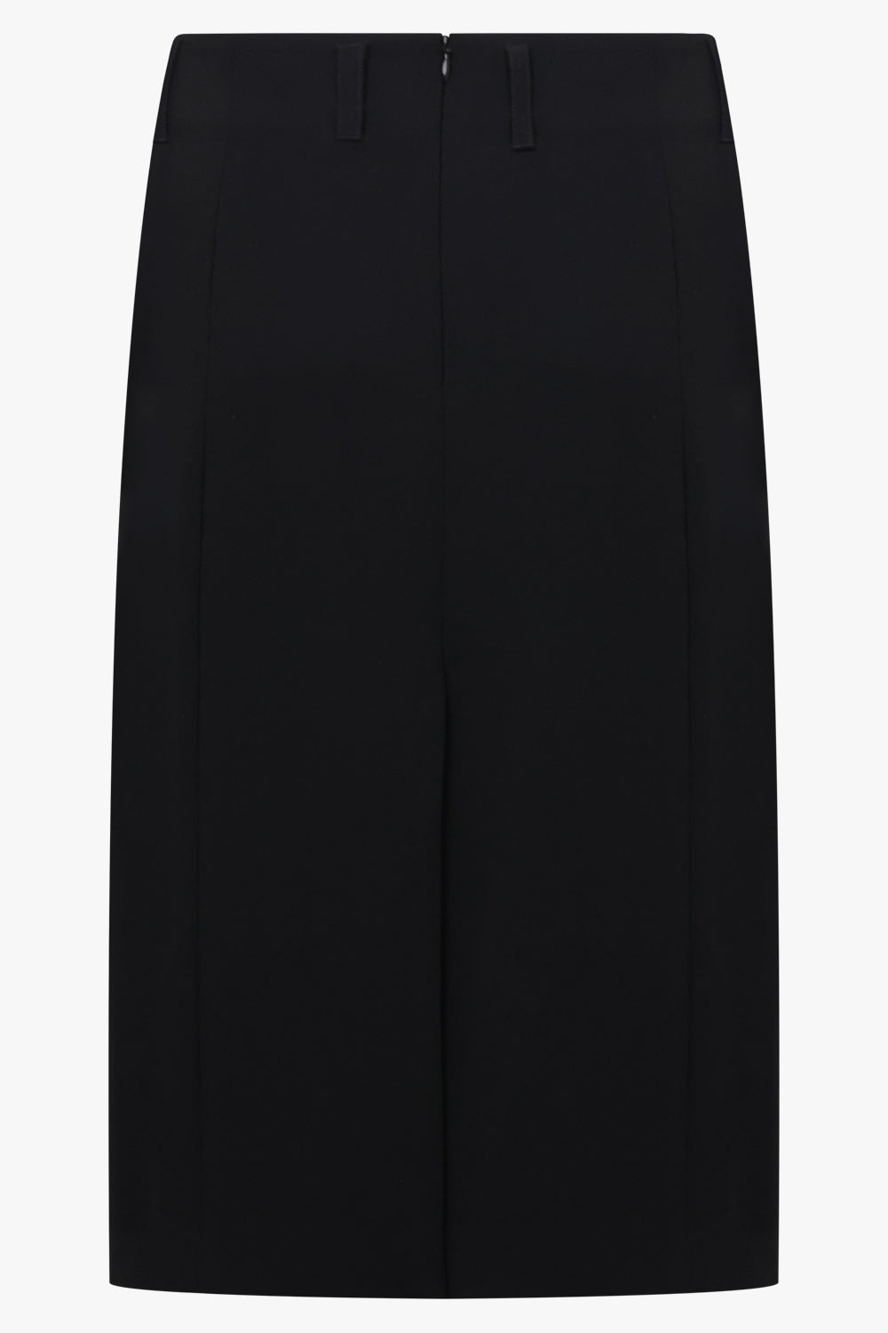 Dries Van Noten Sentista Pixel Floral Embroid Midi Skirt in Black/Multi