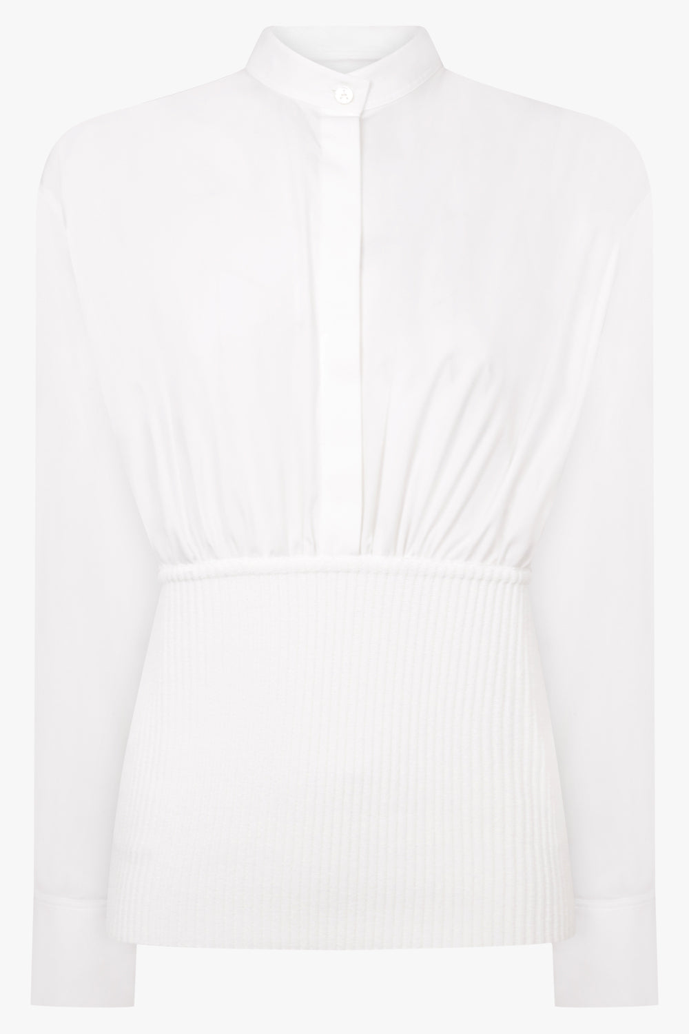 Alaïa Cinched Waist Shirt in White
