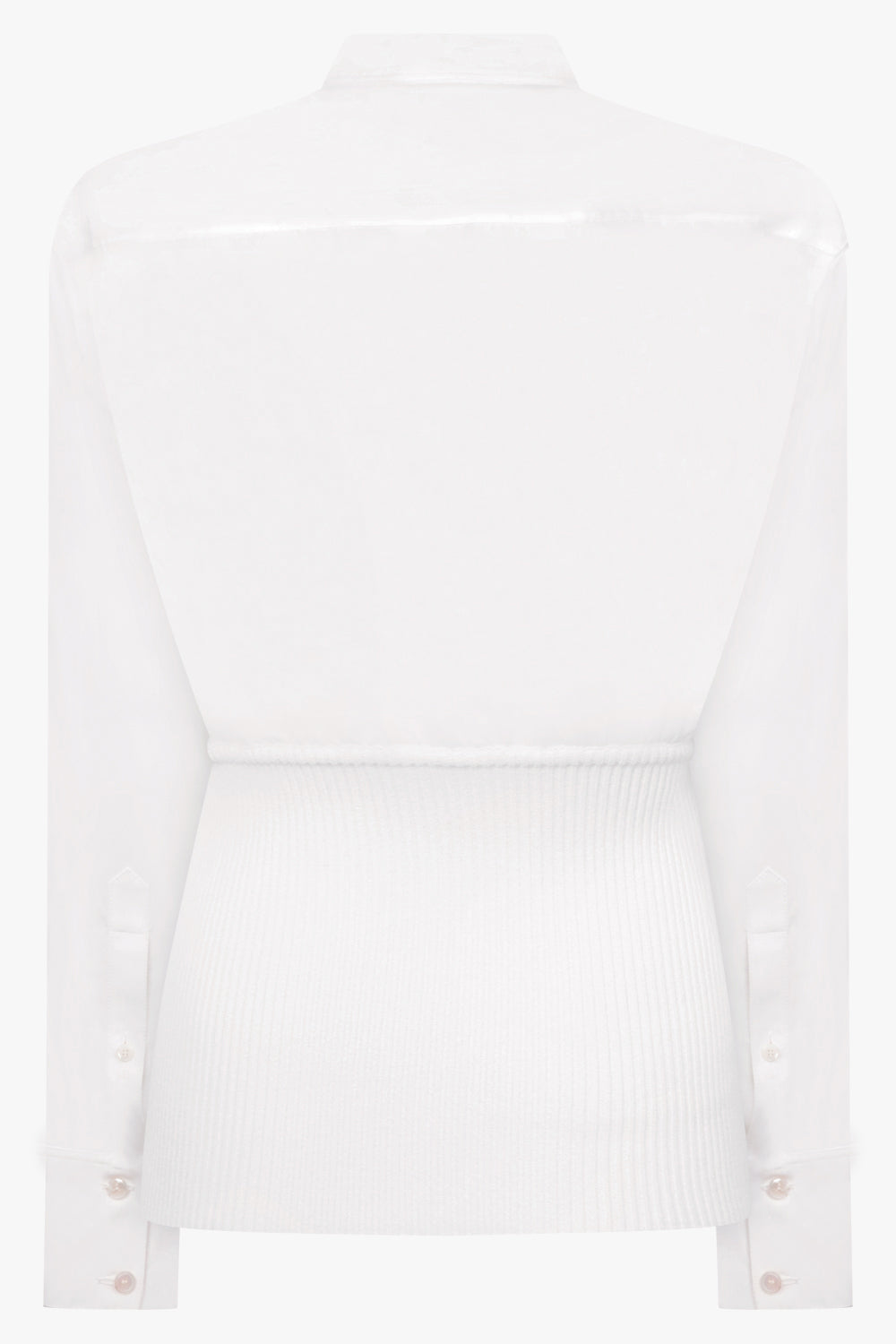 Alaïa Cinched Waist Shirt in White