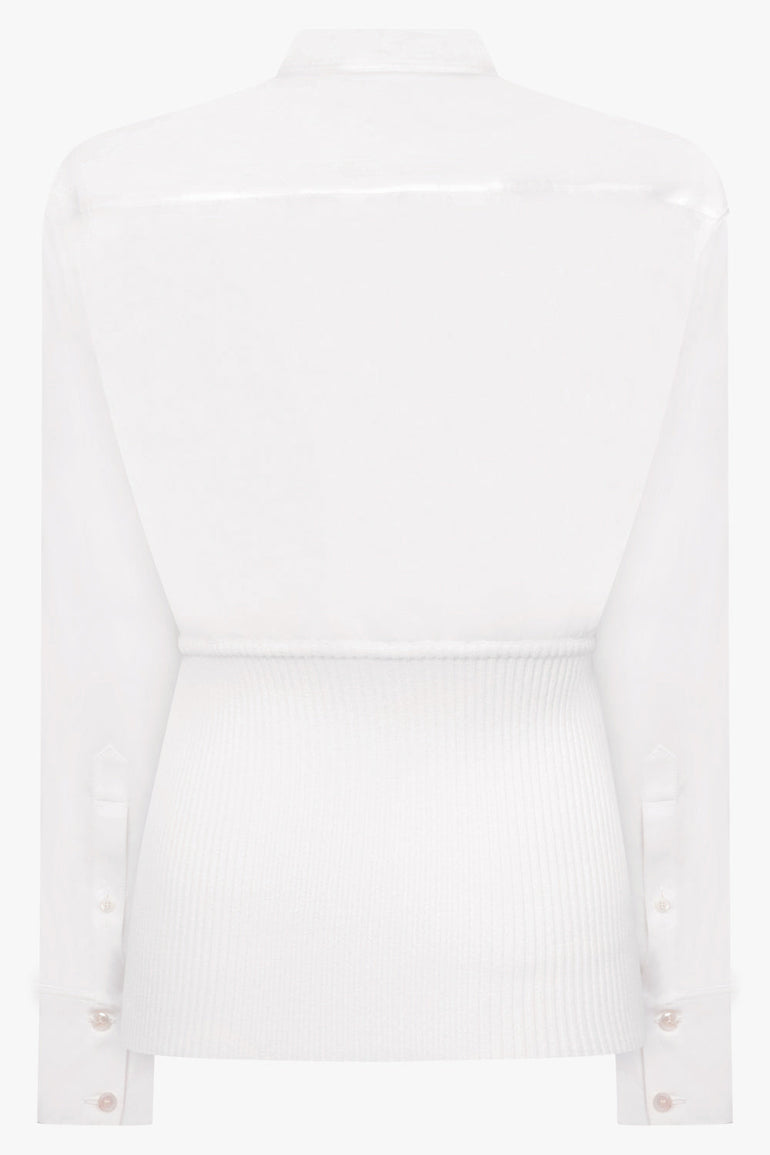 Alaïa Cinched Waist Shirt in White