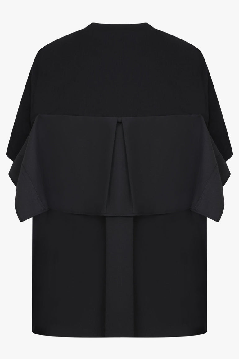 Sacai T-Shirt X Shirt Panel in Black