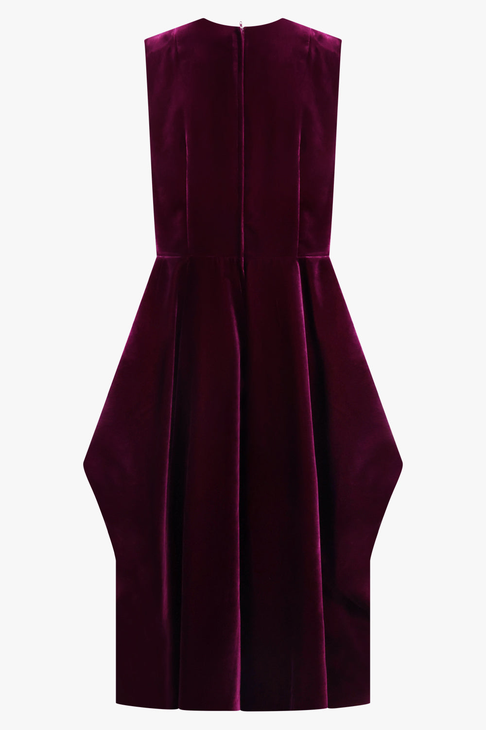 COMME DES GARCONS RTW Velvet Pinafore Jumpsuit With Balloon Leg | Purple