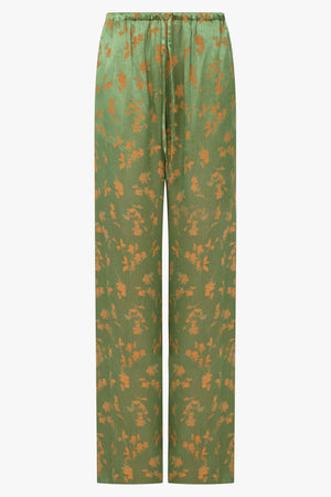 Dries Van Noten Puvis Floral Pant in Green