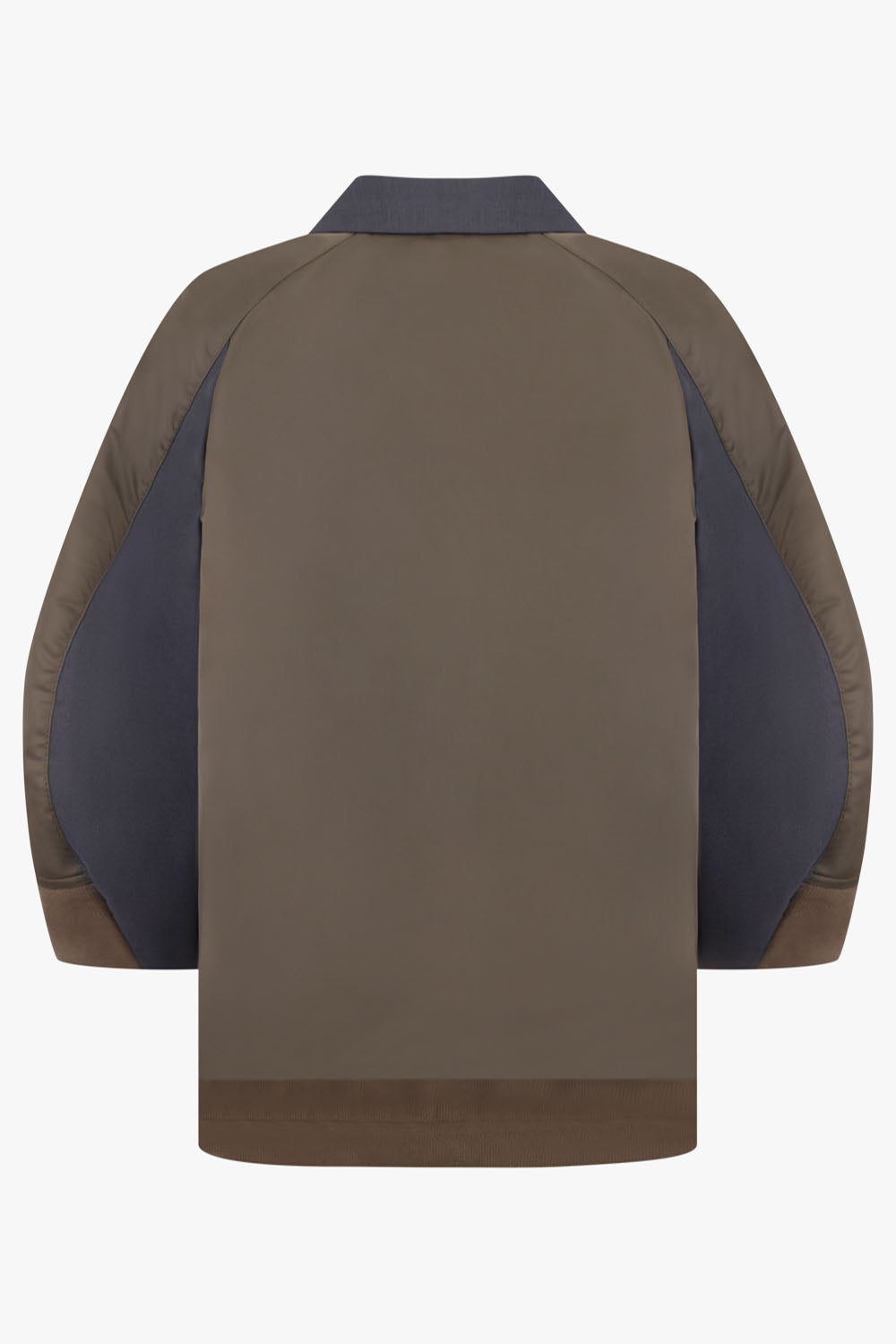 SACAI RTW Suiting X Twill Oversize Double Breast Jacket | Grey/Khaki