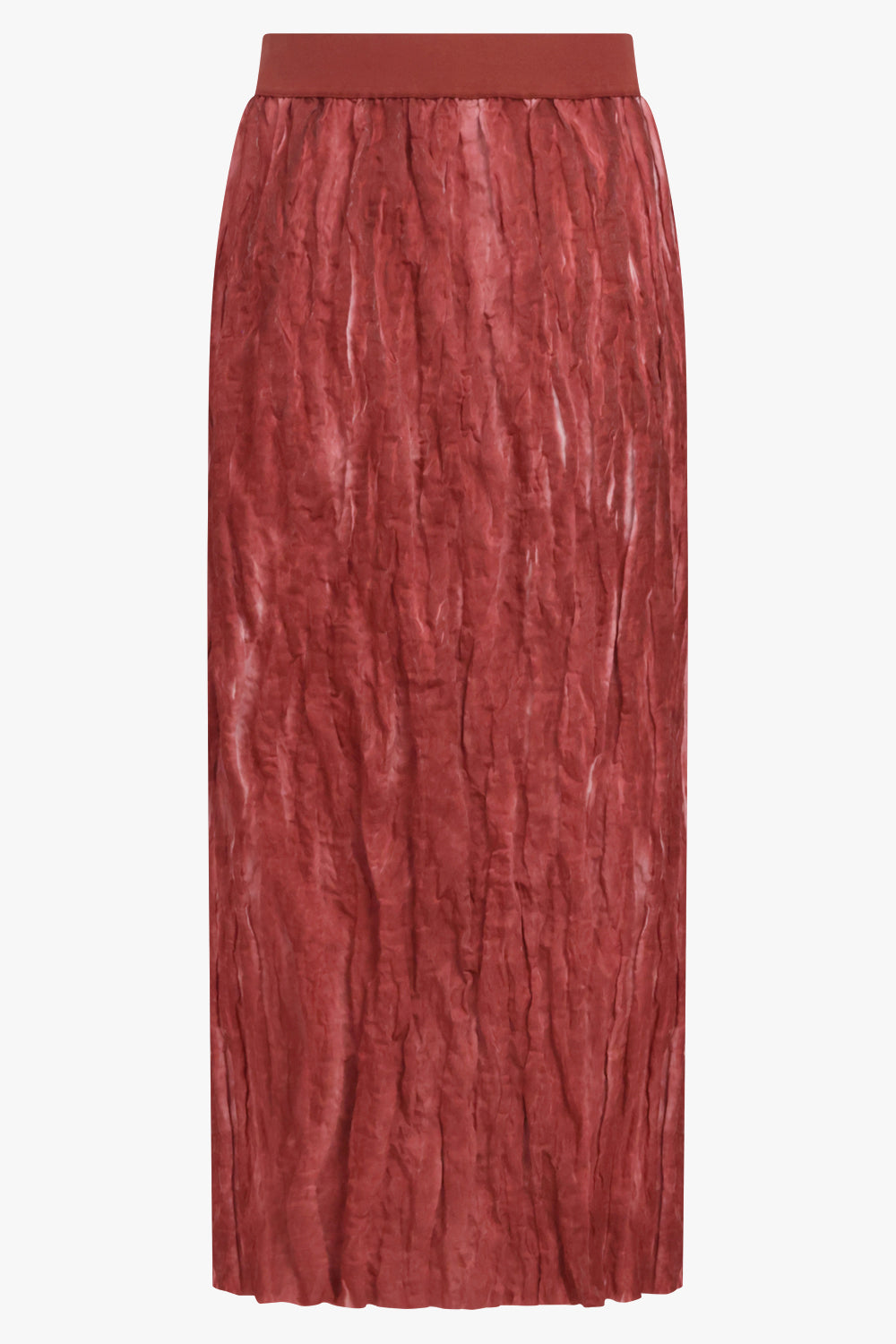 UMA WANG RTW Goop Relaxed Pleat Midi Skirt | Red