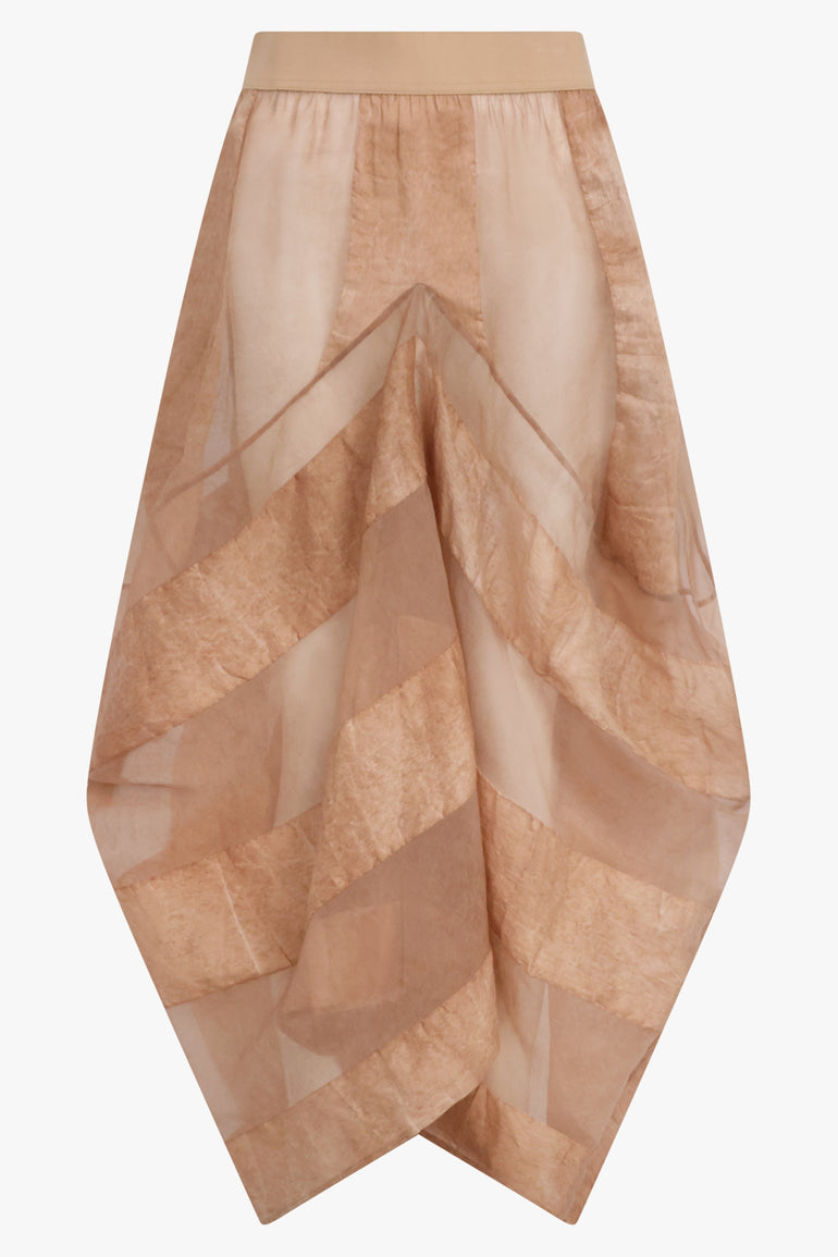 UMA WANG RTW Greta Soft Pleat Midi Skirt | Rose
