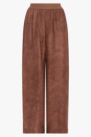 UMA WANG RTW Pansy Jaquard Print Wide Leg Pant | Dark Rose