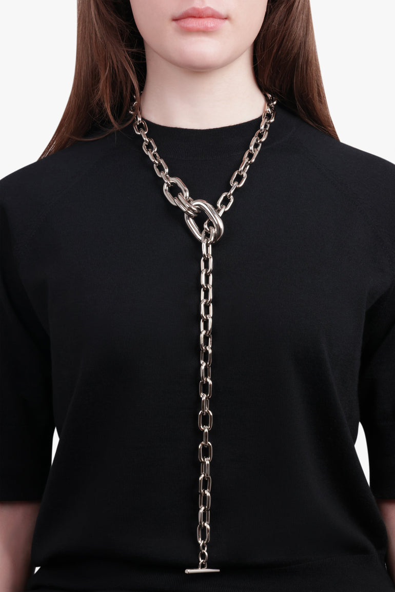 RABANNE JEWELLERY SILVER XL Chain Link Double Length Necklace | Silver