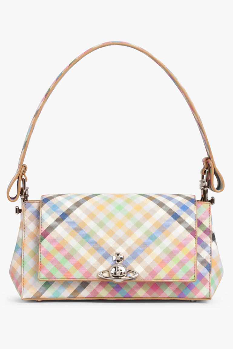 VIVIENNE WESTWOOD BAGS MULTI / Multi Heather Check Hazel Medium Handbag | Multi