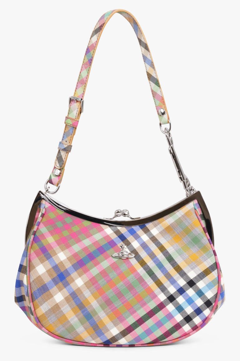 VIVIENNE WESTWOOD BAGS MULTI / Multi Heather Check Charm Frame Purse | Multi