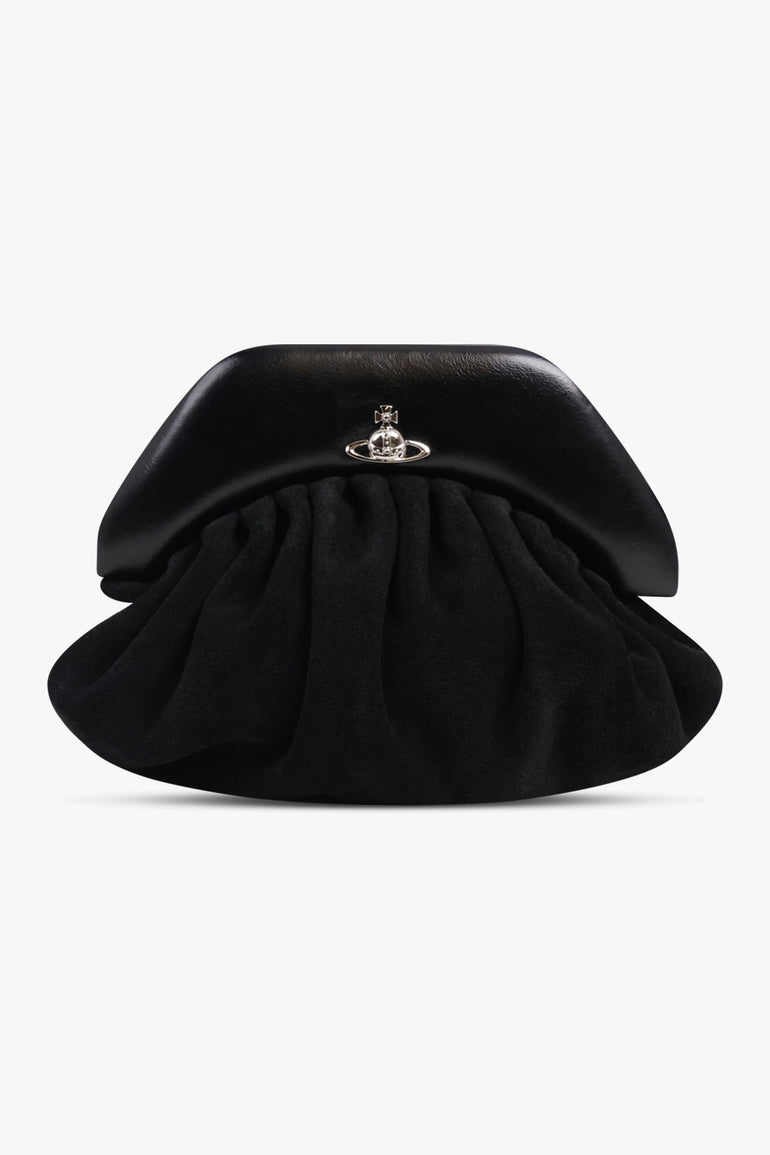 VIVIENNE WESTWOOD BAGS BLACK / Black Brooke Clutch With Strap | Black