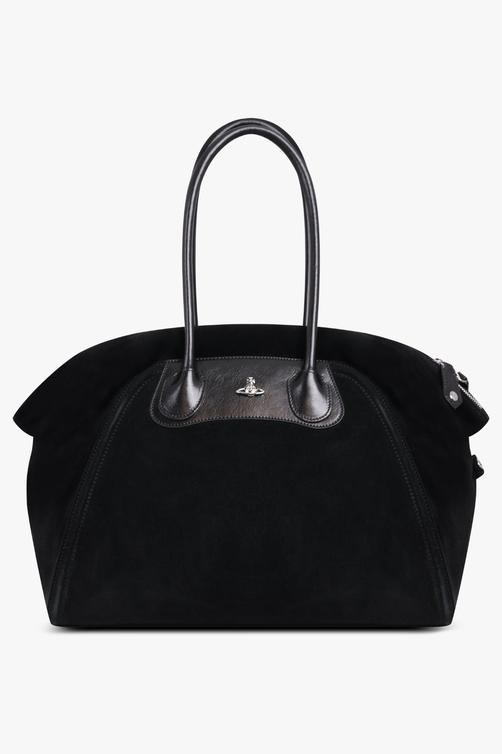 VIVIENNE WESTWOOD BAGS BLACK / Black Shirley Suede Holdall Tote Bag | Black