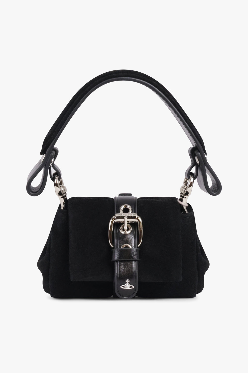 VIVIENNE WESTWOOD BAGS BLACK / Black Hazel Suede Treasure Bag Charm | Black