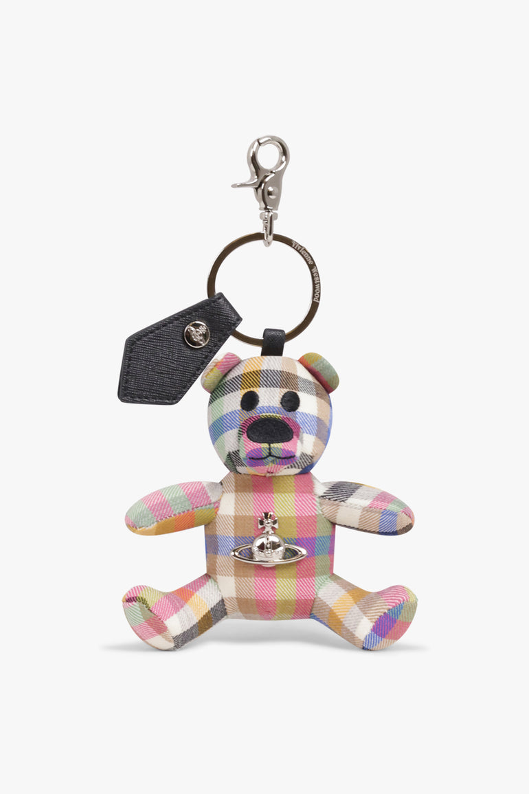 VIVIENNE WESTWOOD ACCESSORIES MULTI / Multi Tartan Teddy Key Chain | Multi