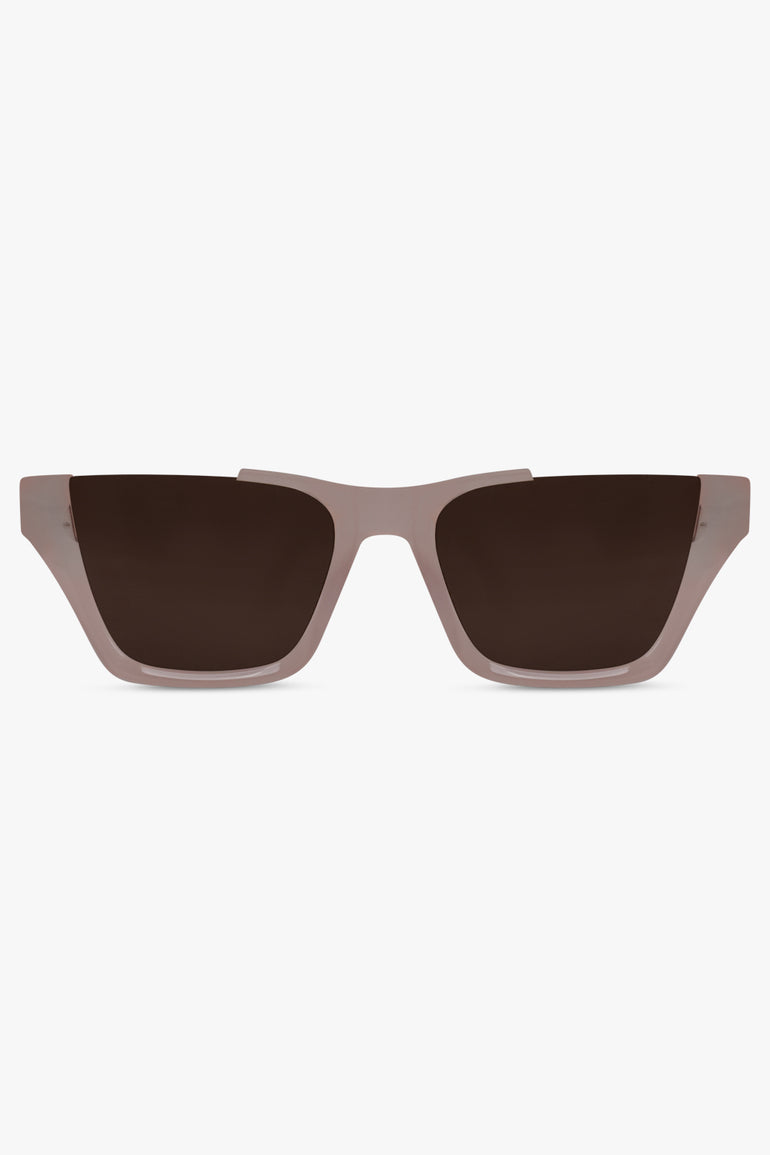 ALAIA SUNGLASSES BROWN / Clear/Brown AA0081S Rectangle Sunglasses | Pink/Brown
