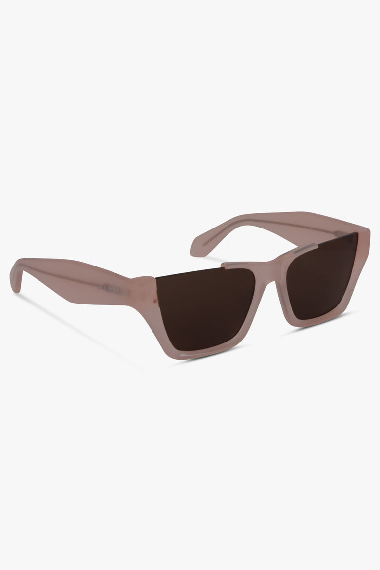 ALAIA SUNGLASSES BROWN / Clear/Brown AA0081S Rectangle Sunglasses | Pink/Brown