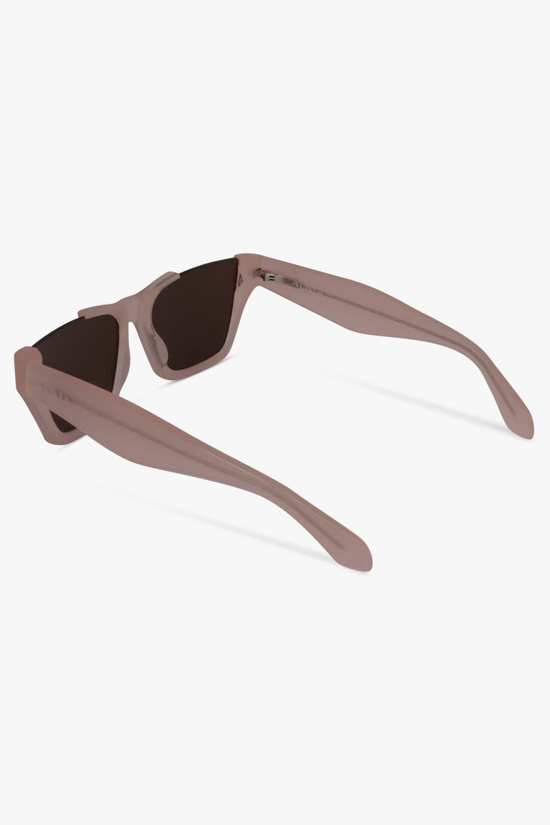 ALAIA SUNGLASSES BROWN / Clear/Brown AA0081S Rectangle Sunglasses | Pink/Brown