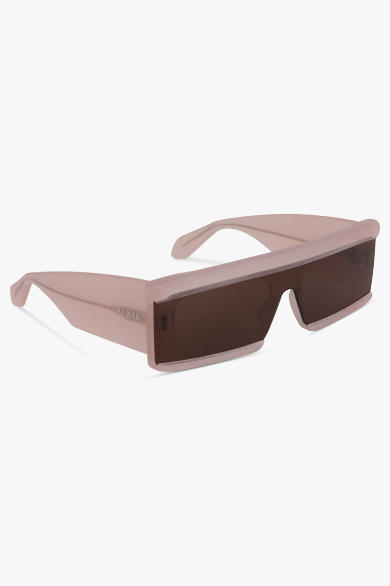 ALAIA SUNGLASSES BROWN / Brown AA0099S Rectangle Sunglasses | Pink/Brown
