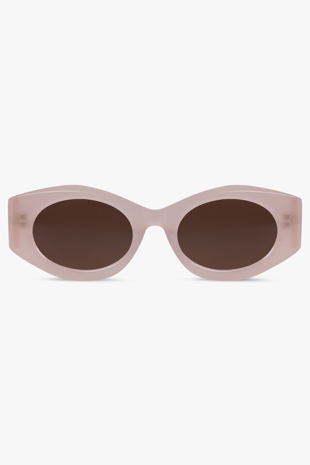 ALAIA SUNGLASSES BROWN / Clear/Brown AA0080S Round Sunglasses | Pink/Brown
