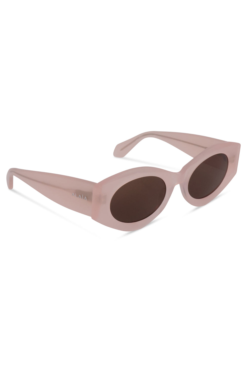 ALAIA SUNGLASSES BROWN / Clear/Brown AA0080S Round Sunglasses | Pink/Brown