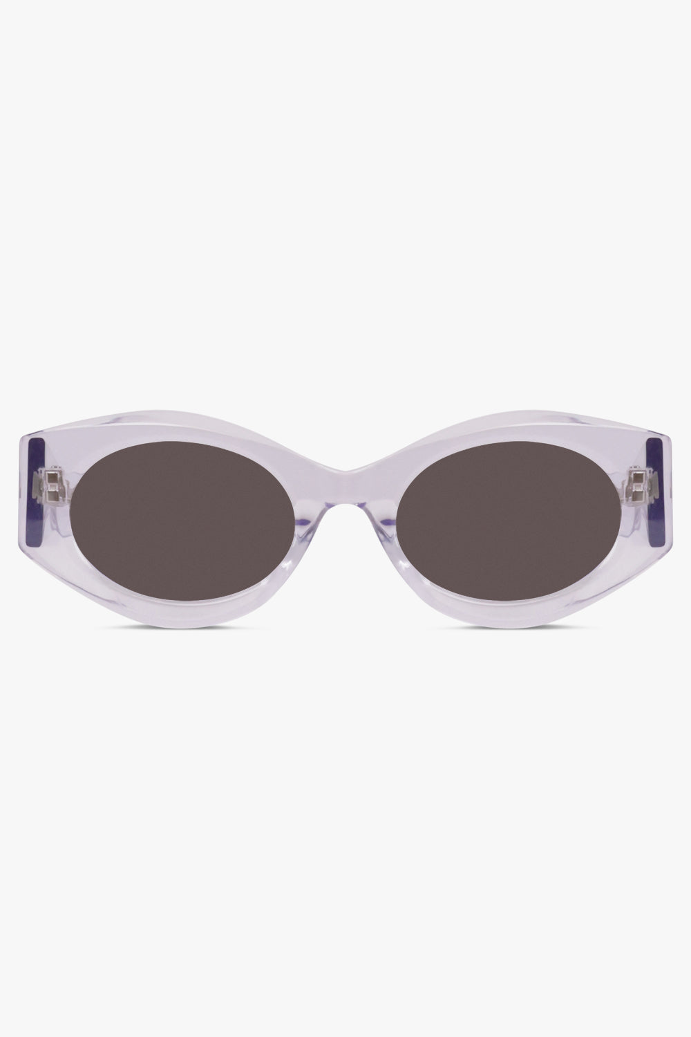 ALAIA SUNGLASSES CLEAR / Clear/Black AA0080S Round Sunglasses | Clear/Black