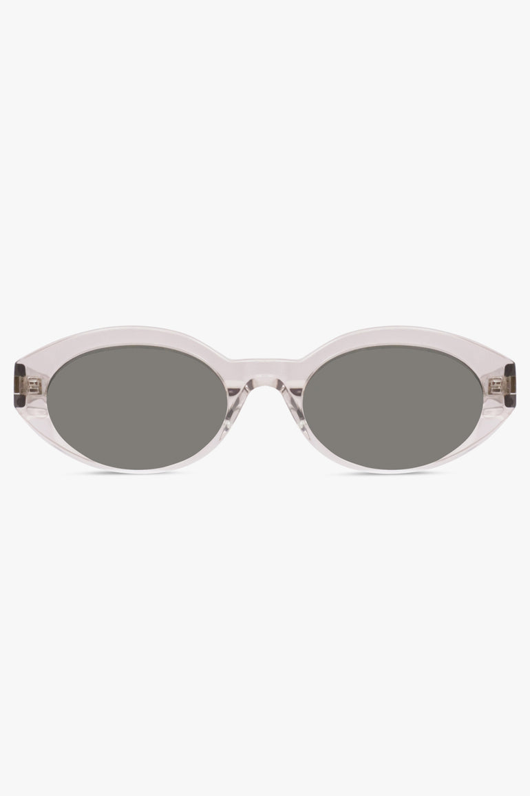 SAINT LAURENT SUNGLASSES GREY / Grey/Black SL 567 Round Sunglasses | Grey/Black