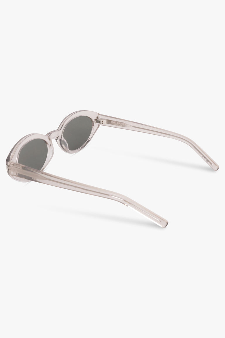 SAINT LAURENT SUNGLASSES GREY / Grey/Black SL 567 Round Sunglasses | Grey/Black