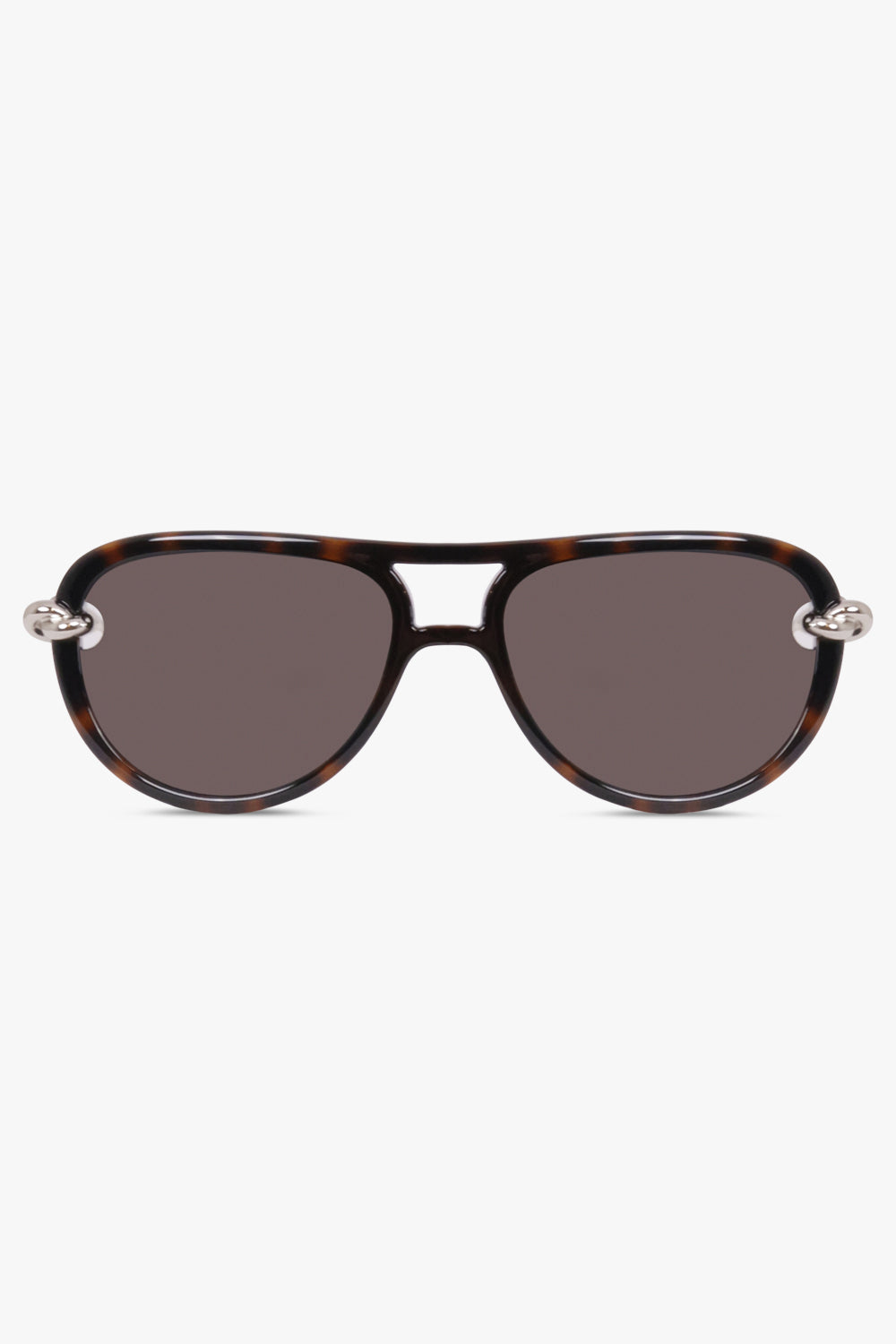 BOTTEGA VENETA SUNGLASSES BROWN / Brown/Silver BV1418S Knot Sunglasses | Havana/Silver
