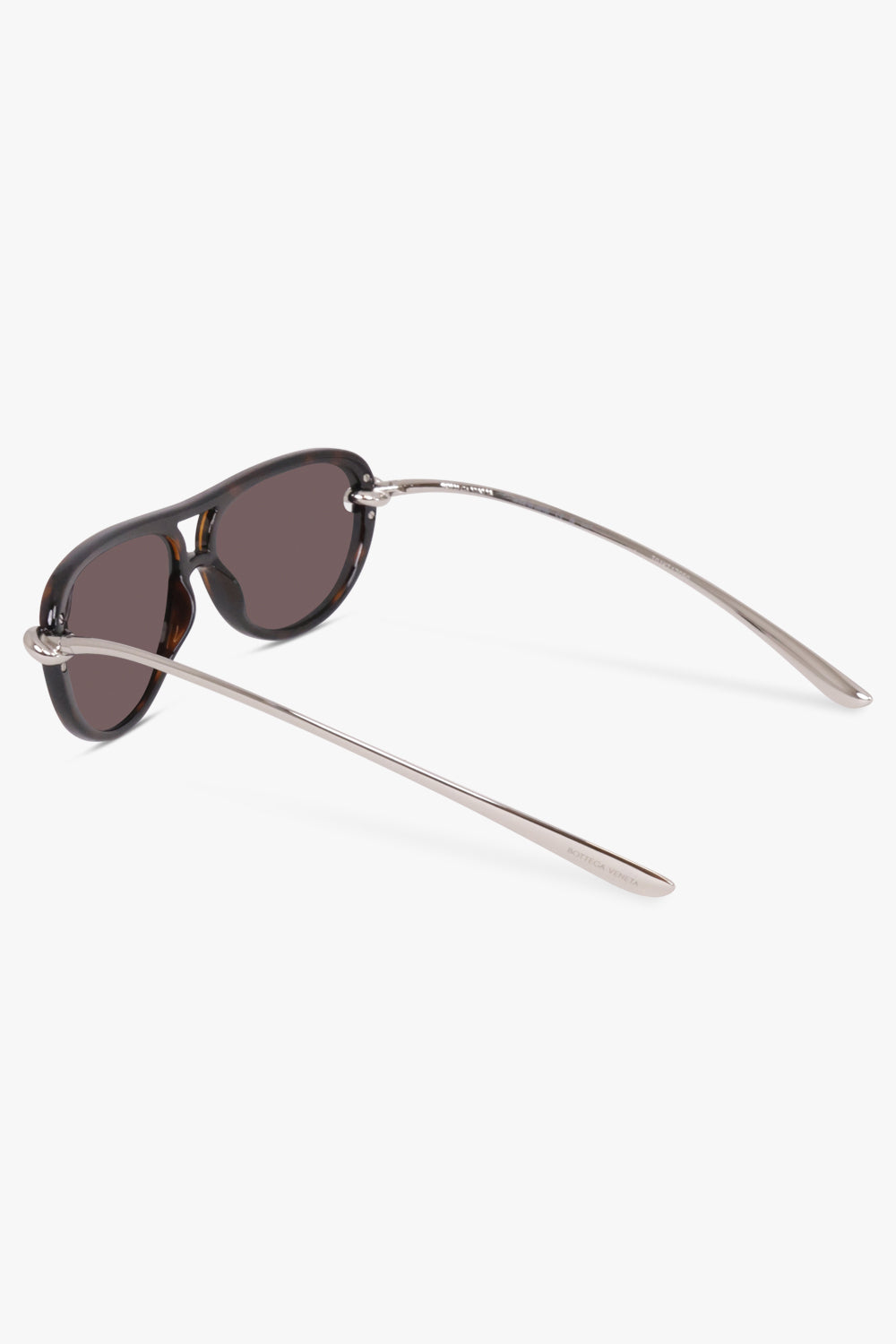BOTTEGA VENETA SUNGLASSES BROWN / Brown/Silver BV1418S Knot Sunglasses | Havana/Silver