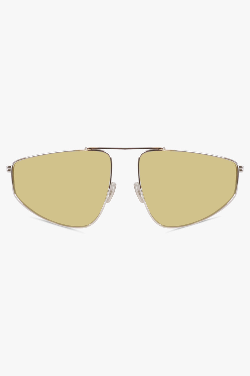 BOTTEGA VENETA SUNGLASSES YELLOW / Silver/Yellow BV1466S Metal Sunglasses | Silver/Yellow