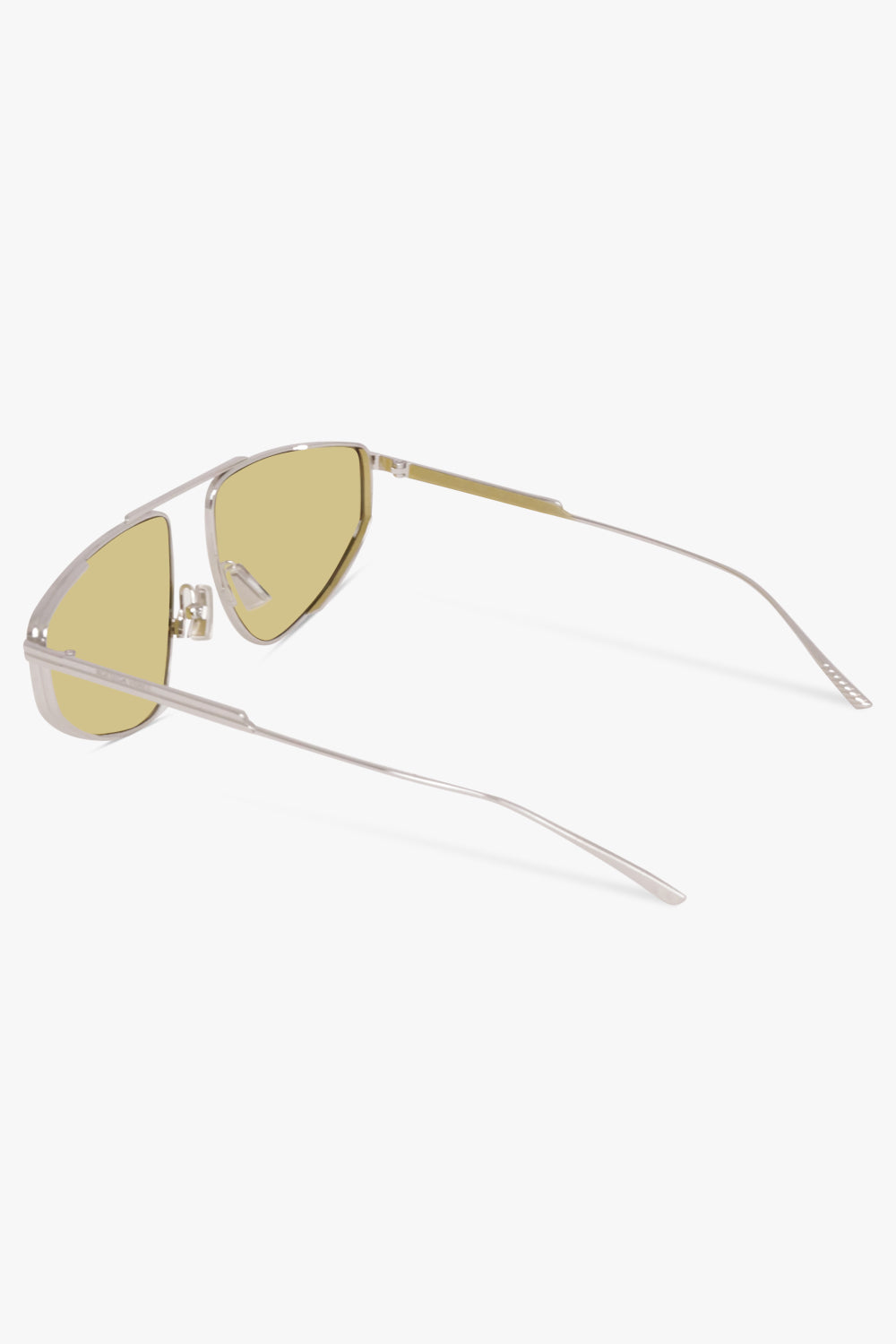 BOTTEGA VENETA SUNGLASSES YELLOW / Silver/Yellow BV1466S Metal Sunglasses | Silver/Yellow