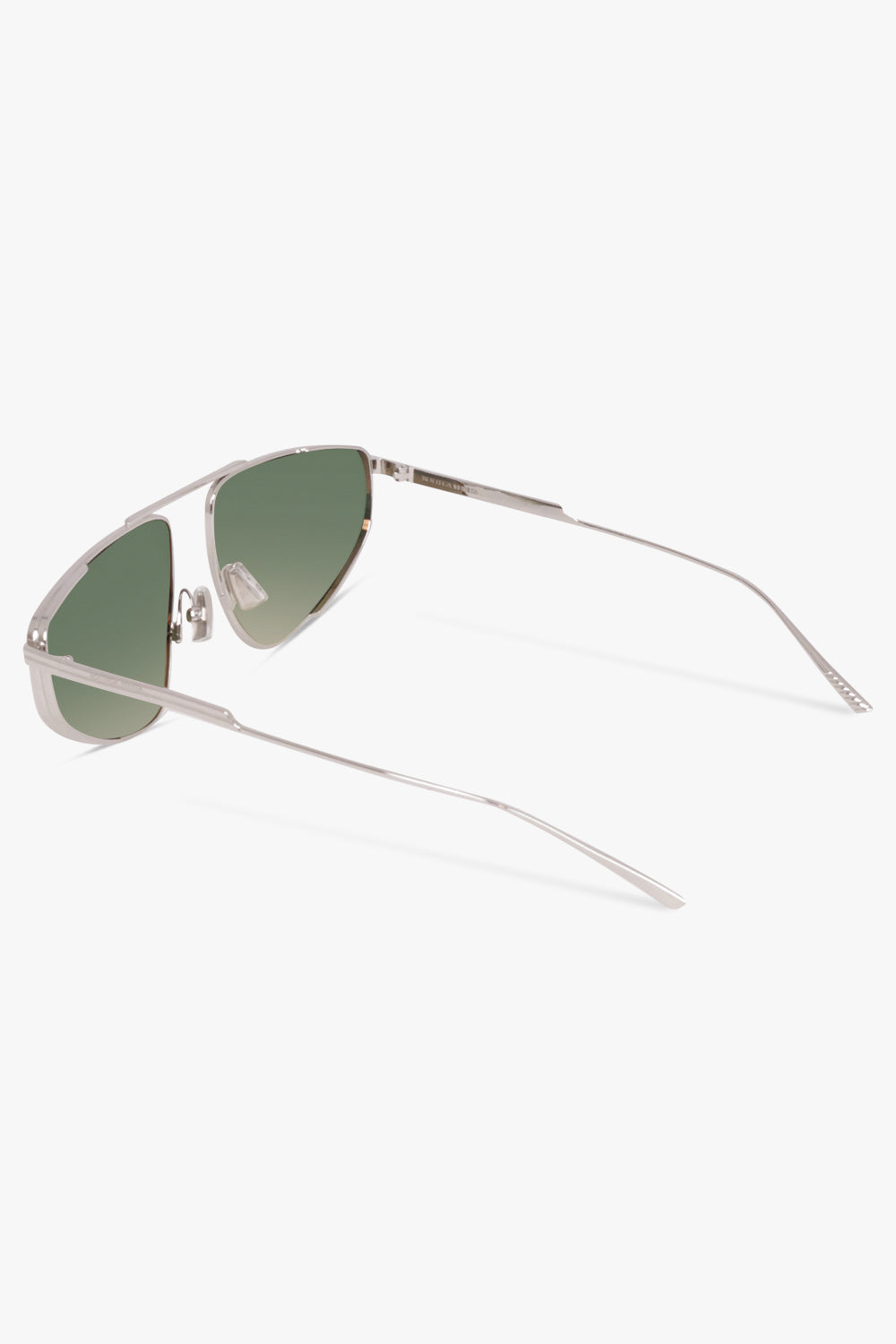 BOTTEGA VENETA SUNGLASSES GREEN / Silver/Green BV1466S Metal Sunglasses | Silver/Green
