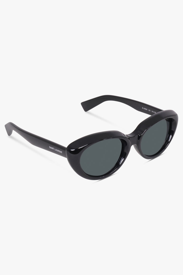 SAINT LAURENT SUNGLASSES BLACK / Black SL 859 Round Sunglasses | Black
