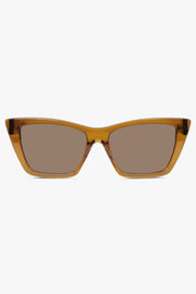 SAINT LAURENT SUNGLASSES BROWN / Brown SL 276 Mica Sunglasses | Brown