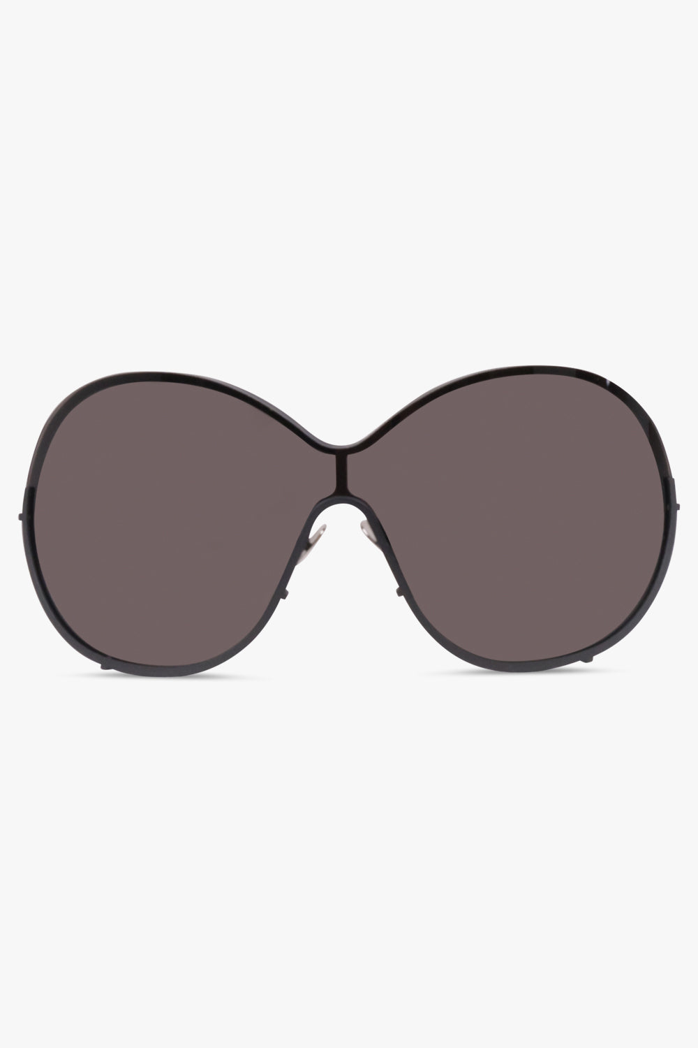 ALAIA SUNGLASSES BLACK / Black AA0100S Round Shield Sunglasses | Black