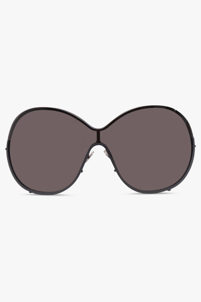 ALAIA SUNGLASSES BLACK / Black AA0100S Round Shield Sunglasses | Black