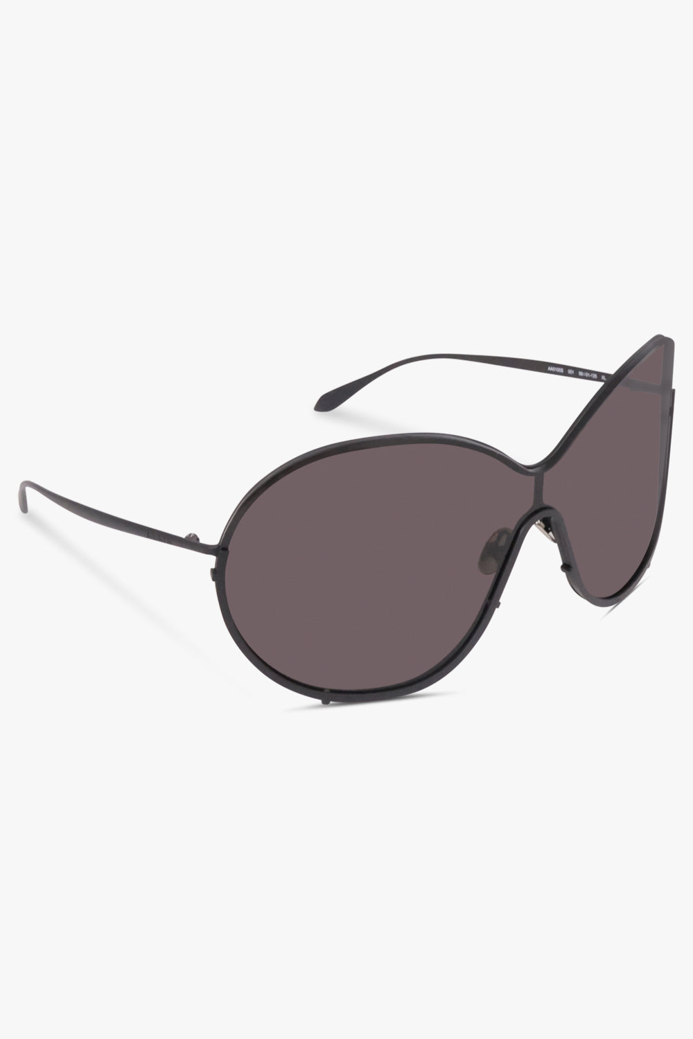 ALAIA SUNGLASSES BLACK / Black AA0100S Round Shield Sunglasses | Black